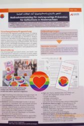 Poster vom Abstract "Maßnahmenkatalog für mehrsprachige Prävention für Geflüchtete in Niedersachsen"