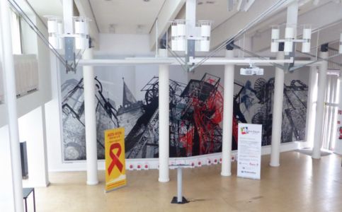 Blick von der Galerie in den Kreissaal, wo die Eröffnung der Veranstaltung stattfand.