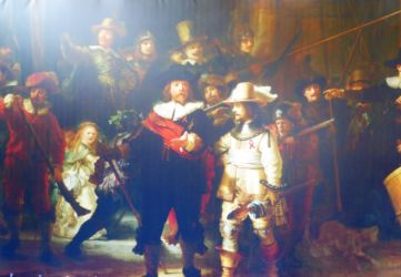 Auch ein Gemälde von Rembrandt wurde für die Konferenz angepasst